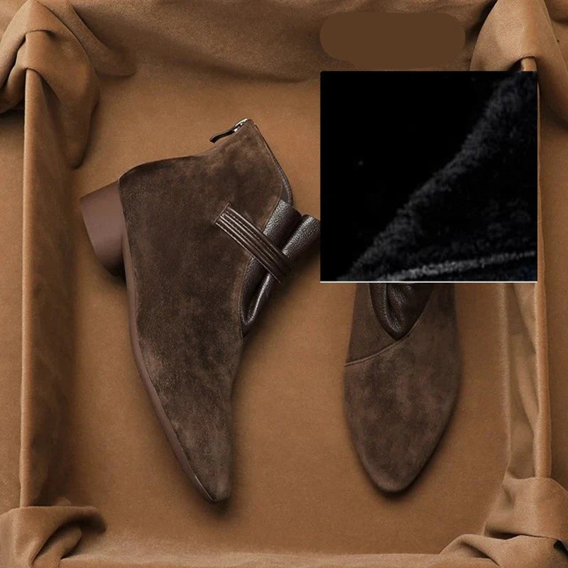 Suede Pointed-Toe Boots - 29