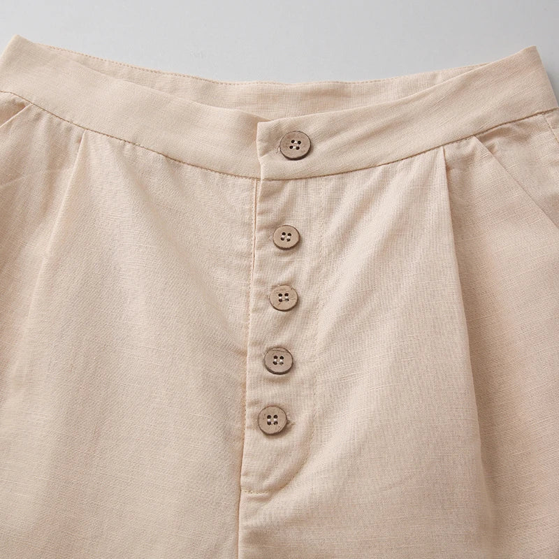Knit Wide Leg Trousers Women Elastic Waist