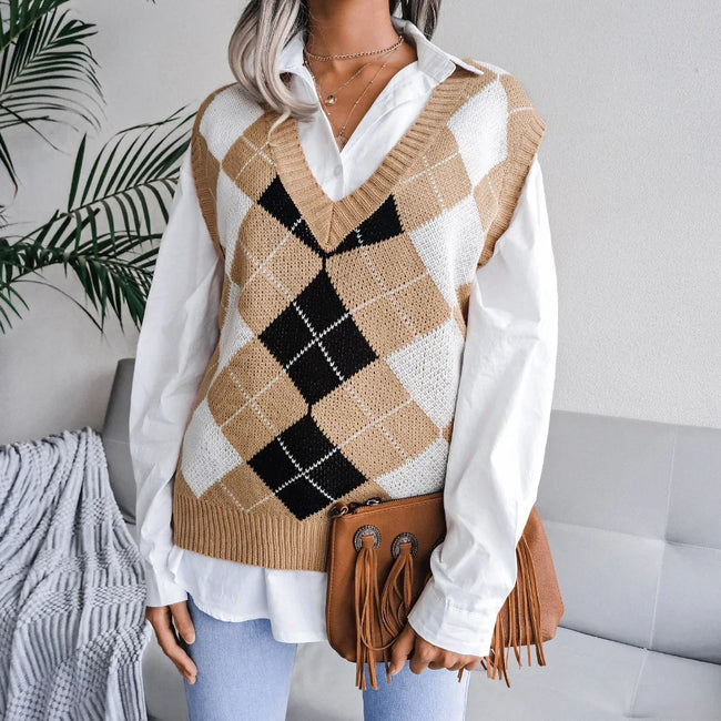 Sophia – Sweater Vest Women - Stylish & Cozy | Knitted Vest 1