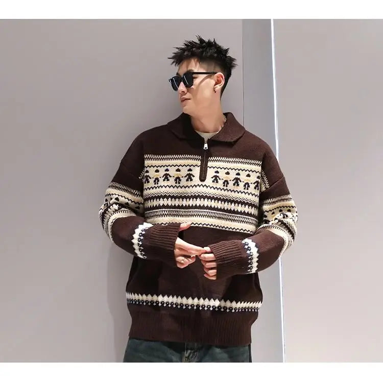 Ethan – Christmas Jumper Mens - Stylish Half-Zip | Sweater 6