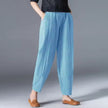 FJØRNA Desiree™ lightweight summer trousers in soft fabric, shown in a relaxed fit on a model.