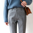 Women’s wool blend trousers by FJØRNA, stylish and comfortable pants with a tailored fit and classic design.