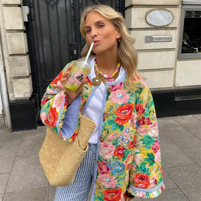 Zara – Quilted Jacket Woman - Stylish Retro | Coat 1