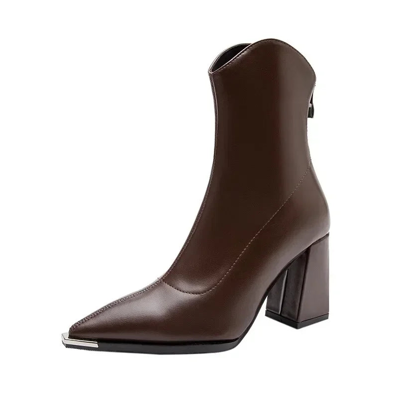 Black Chelsea Boots with Chrome Tip - 4