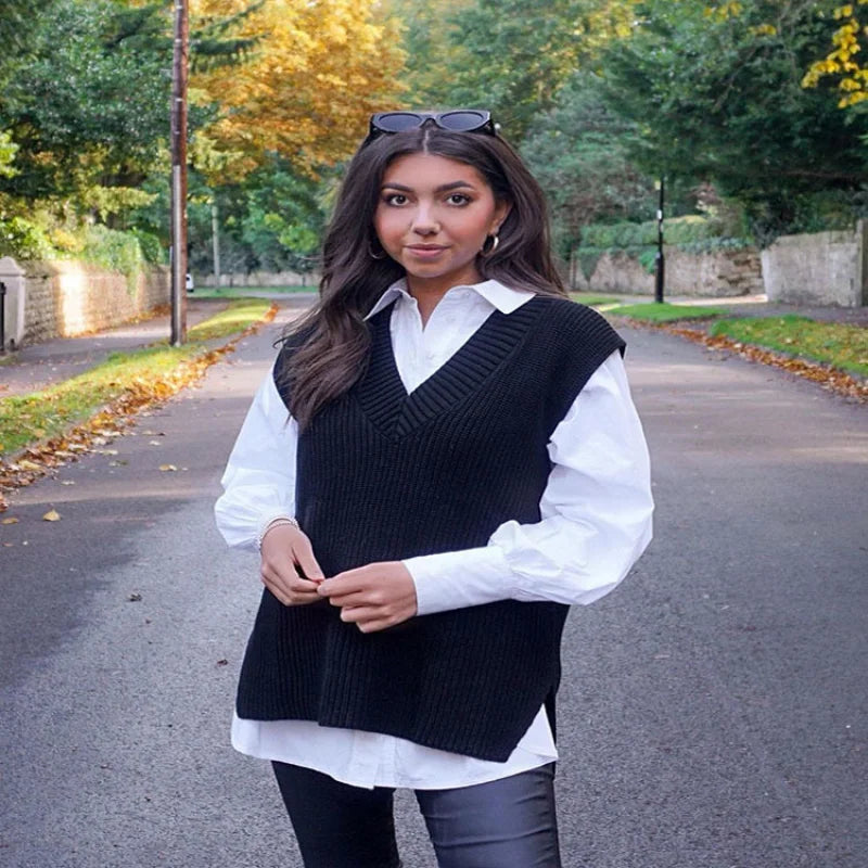 Emma – [sweater vest women] - Stylish Casual | Knit Vest 4