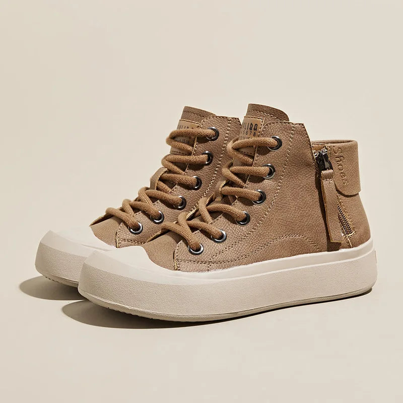 Mia – Women’s Retro High Top Sneakers | Casual Chic Style 1