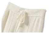 FJØRNA women’s merino wool wide-leg high-waist trousers, soft and stylish pants with a relaxed fit and elegant design.