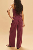 FJØRNA knit wide leg trousers for women, part of co-ord set, showing soft, textured fabric and relaxed fit on model.