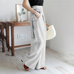 FJØRNA women's cotton wide-leg high waist trousers, relaxed fit pants with a stylish, comfortable design.