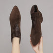 Suede Pointed-Toe Boots - 19
