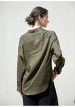 FJØRNA women's linen shirt, light and breathable top made of natural linen fabric, perfect for casual and warm weather wear.