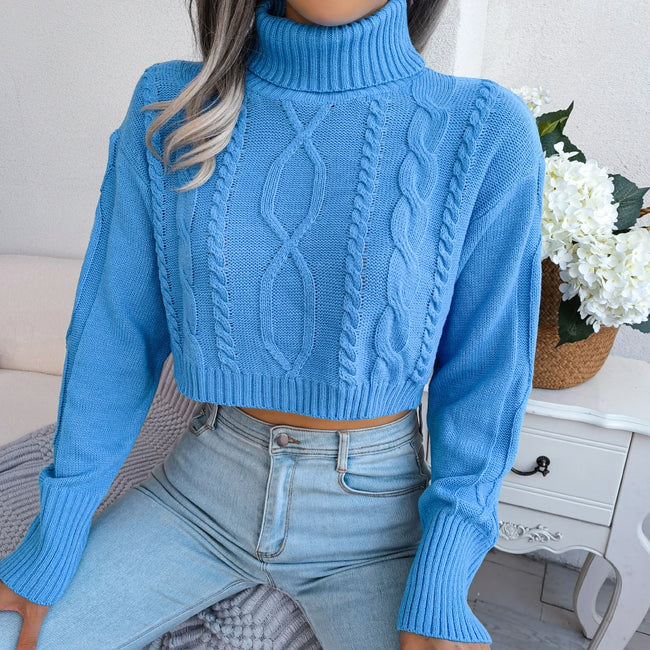 Emma – Black Turtleneck Top + Women’s - Stylish/Casual | Sweater 1