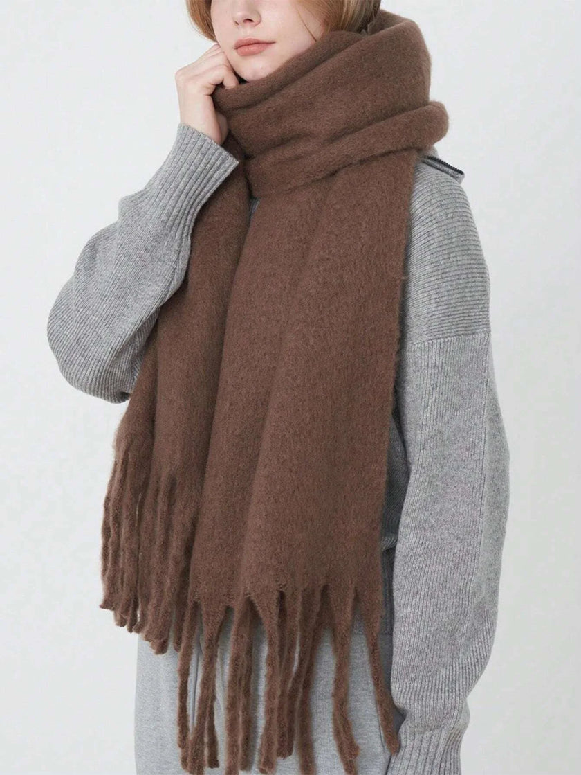 Luxury Winter Scarf Solid Color
