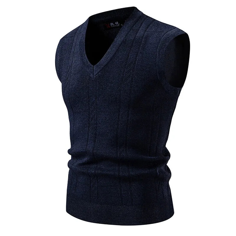 Mark – Sweater Vest Men - Classic V Neck | Knitted Vest 8