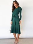 Elegant Knitted Jumper Dress Black - 4