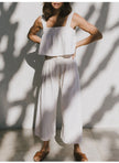 Linen Culotte Trousers Women