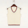 Christof - Men's Chunky V-Neck Sleeveless Knit Sweater