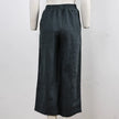Linen Wide Leg Trousers Women Drawstring Pull-On