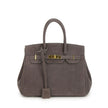 Kelly | Suede Shoulder Bag with Gold Hardware