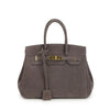 Kelly | Suede Shoulder Bag with Gold Hardware