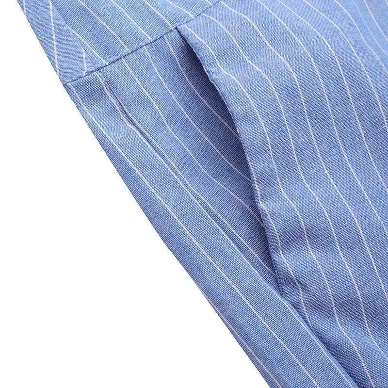 FJØRNA women's high waist cotton wide leg trousers, stylish and comfortable pants with a relaxed fit and natural fabric texture.