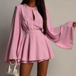 FJØRNA white mini dress, stylish sleeveless dress with a fitted silhouette, perfect for casual or semi-formal occasions.