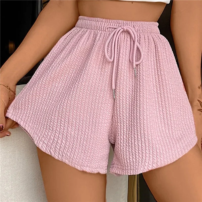 Mistila - Women's Casual Shorts with Drawstring