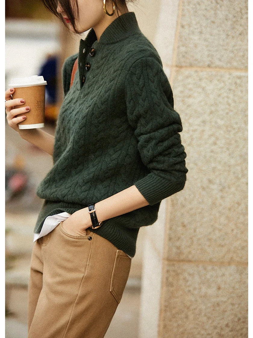 Cashmere Cable Knit Sweater - 7
