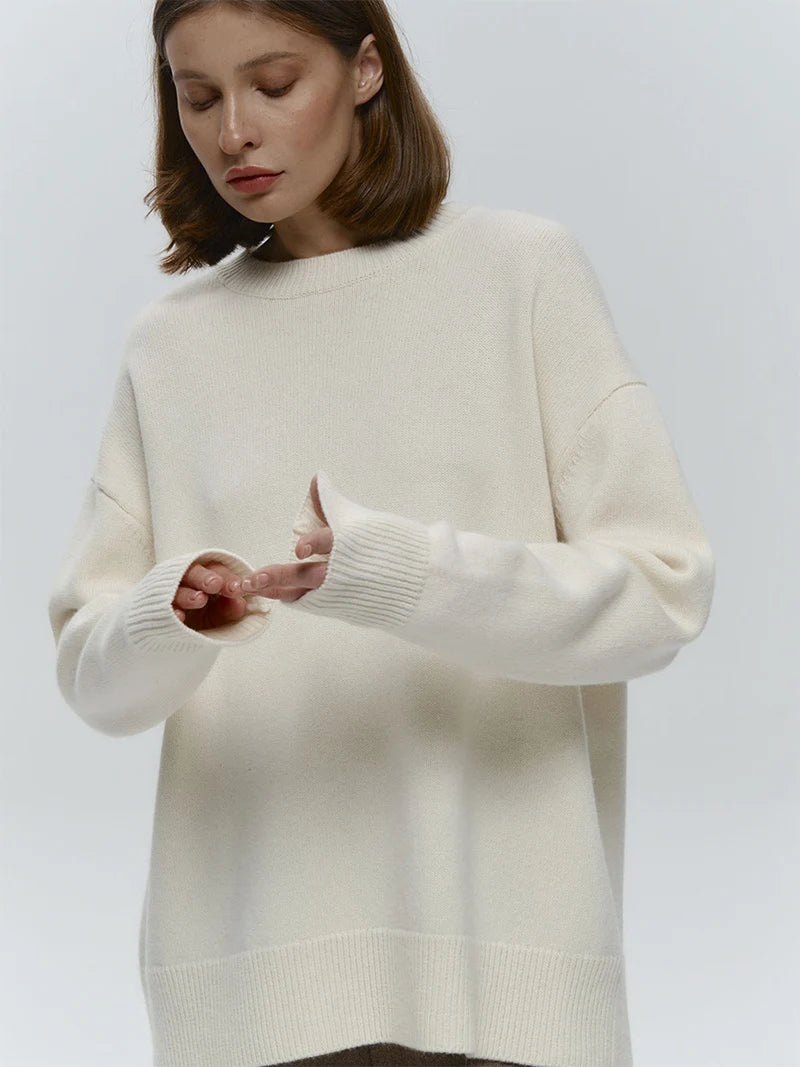 Mia – Oversized Sweater Women’s Cozy Crew Neck | Knitwear 2