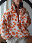 Cozy Floral Fleece Pullover - 12