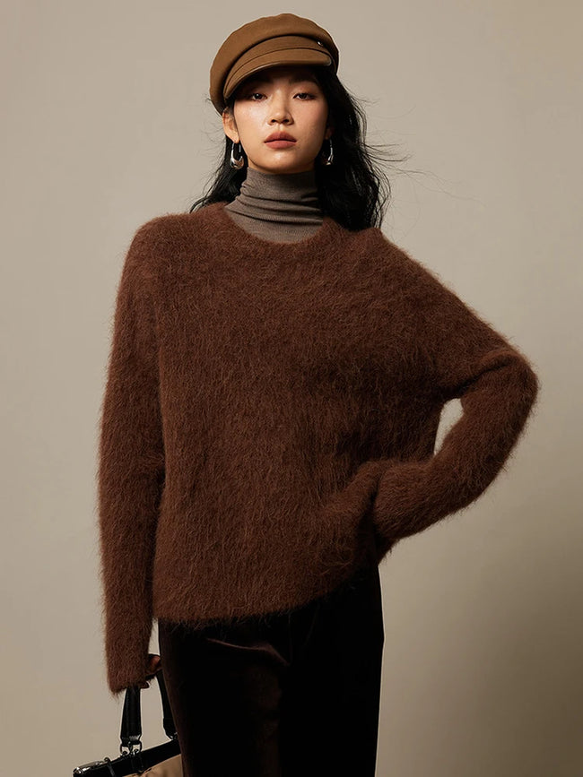 Ava – Crew Neck Women's Sweater | Cozy Casual Knitwear 1