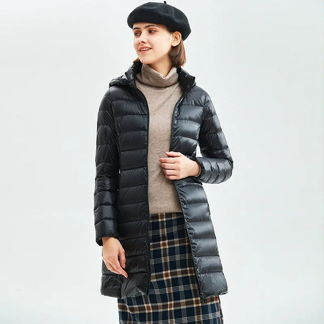 Mia – Black Puffer Jacket Women - Ultralight Slim Fit | Winter Coats Women 1