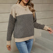 Striped Knit Sweater Soft Acrylic