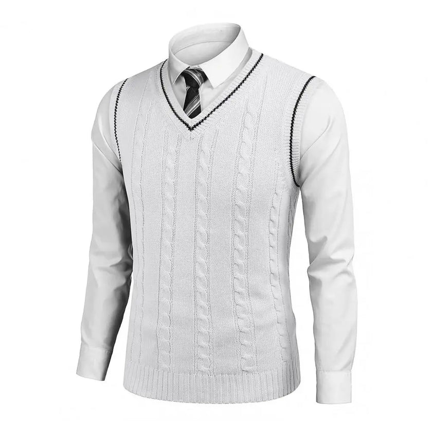 Max – Mens Sweater Vest - Stylish V Neck | Knitted Vest 8