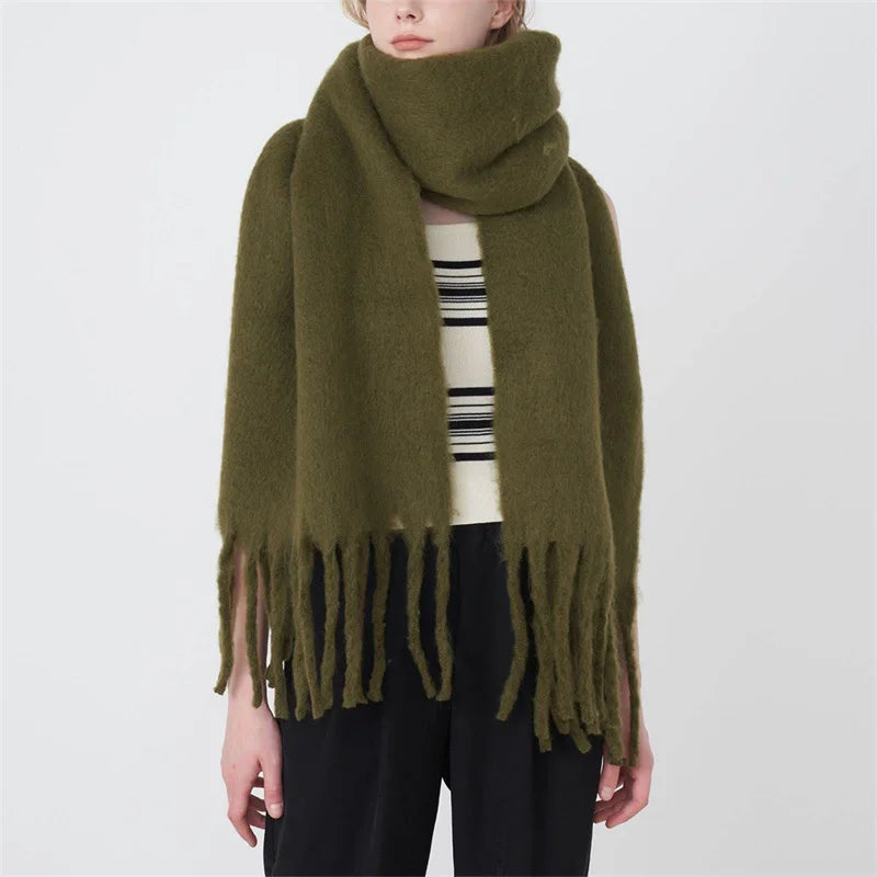 Luxury Winter Scarf Solid Color