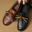 Handcrafted women’s leather loafers by FJØRNA featuring cushioned insoles and stylish design.