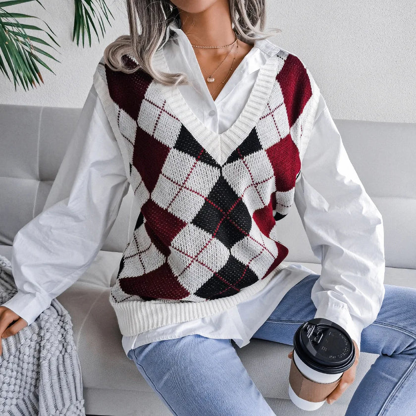 Sophia – Sweater Vest Women - Stylish & Cozy | Knitted Vest 6