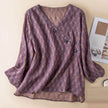 FJØRNA linen blend long sleeve women's blouse, stylish top with soft fabric and relaxed fit, ideal for casual or office wear.