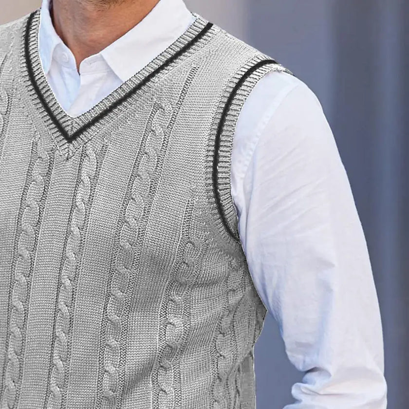 Max – Mens Sweater Vest - Stylish V Neck | Knitted Vest 4