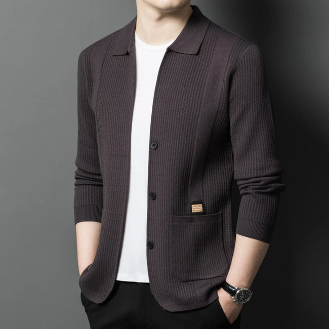 Michael – Men's Cardigan Knitted Stylish | V-neck Sweater 1