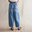 FJØRNA women's cotton pull-on jeans pants, showcasing a comfortable fit with classic denim style and lightweight fabric.