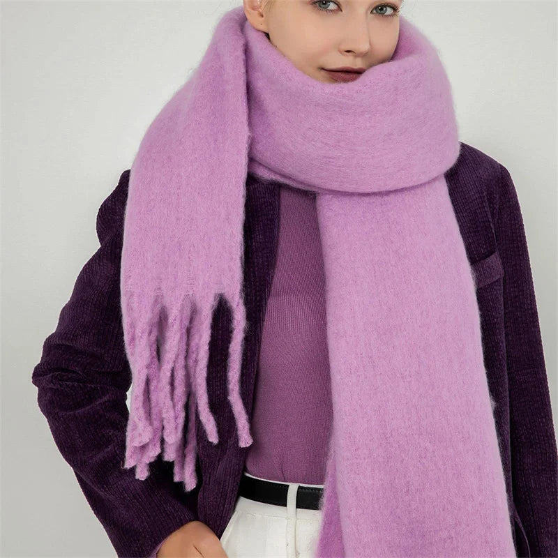 Luxury Winter Scarf Solid Color