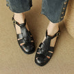 FJØRNA Italian leather women's sandals with adjustable straps, stylish open-toe shoes perfect for warm weather.
