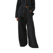Denim Jeans Women Wide Leg Drawstring
