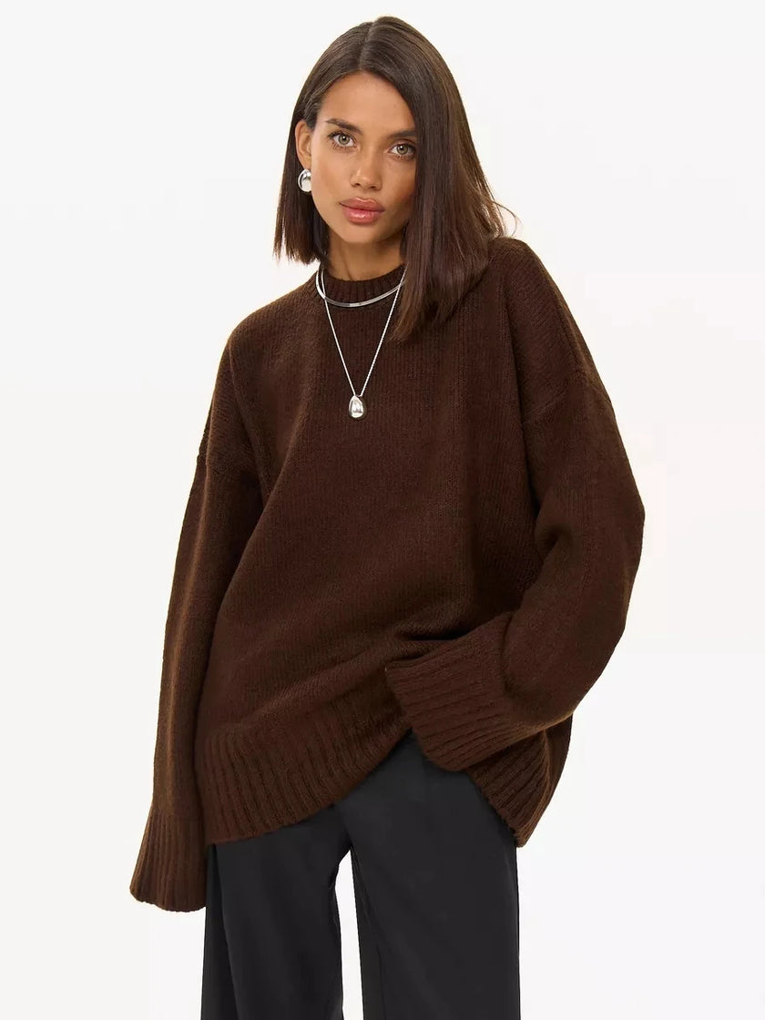 Bella – Women’s Oversized Sweater | Cozy Crew Neck Style 4