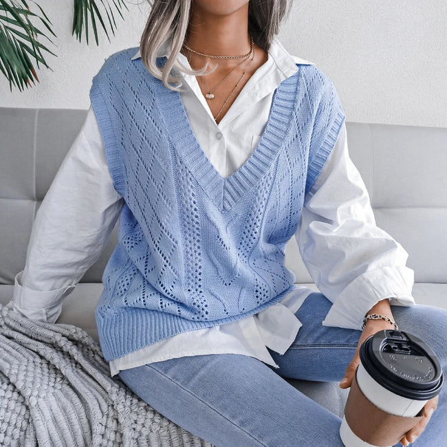 Ava – [sweater vest women] - Stylish Knit | Sweater Vest 2