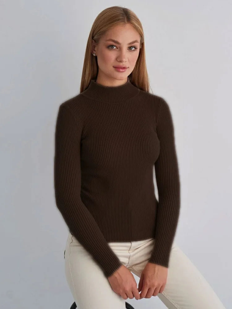 Ribbed Turtleneck Sweater