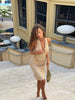 Sienna | Elegant Halterneck Lace Midi Dress for Summer Nights