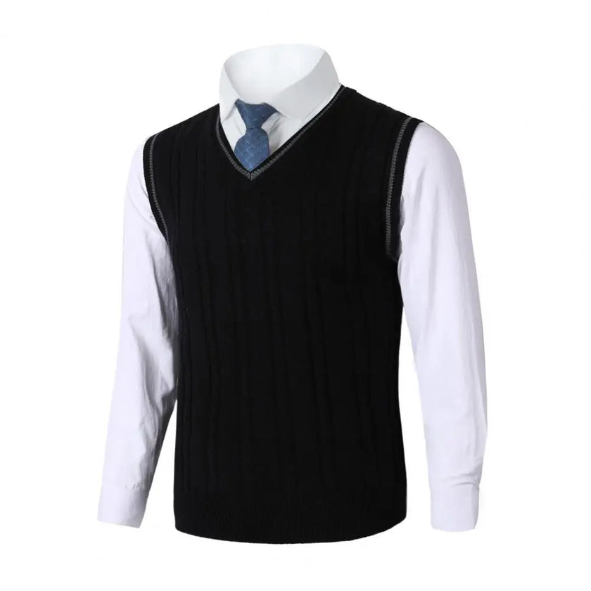 Max – Mens Sweater Vest - Stylish V Neck | Knitted Vest 9
