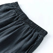Linen Wide Leg Trousers Women Drawstring Pull-On